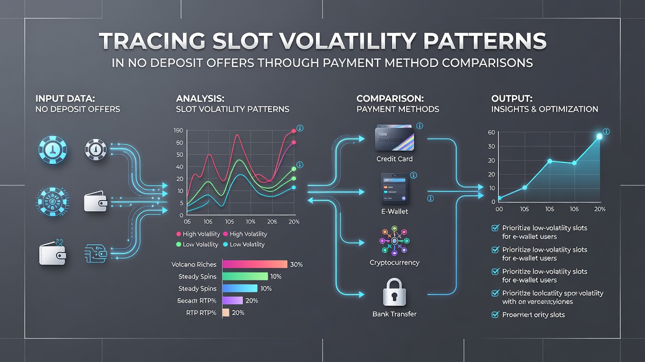 Comparison table of volatility patterns linked to e-wallet, bank transfer, and crypto payment routes in no deposit bonuses